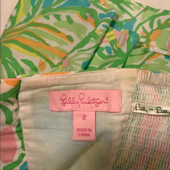 Lilly Pulitzer Strapless Peplum Top - Picture 3 of 5